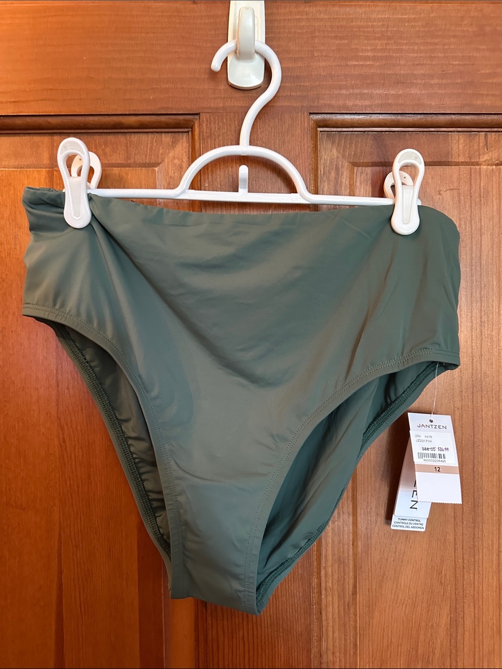 Jantzen Olive Green High-Waist Women's Swim Bottoms